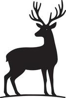 Deer vector silhouette illustration black color