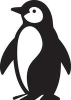 pingüino plano estilo vector silueta 11