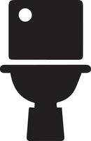 Modern Toilet Icon vector silhouette illustration, Toilet Silhouette, Toilet flat vector