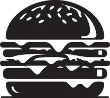 hamburguesa vector silueta ilustración