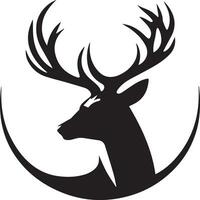 Deer vector silhouette illustration black color