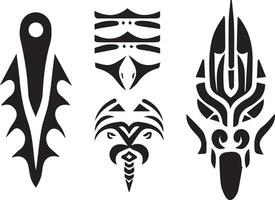 Tribal tattoo design vector silhouette illustration, tribal tattoo design