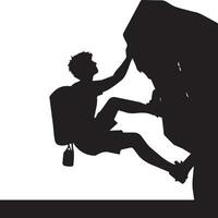 a man climbing mountain vector silhouette illustration 2