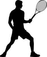 Tennis Player vector silhouette illustration 8