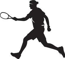 tennis player vector silhouette