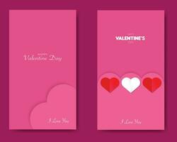 Happy Valentines Day Card Template Bundle vector