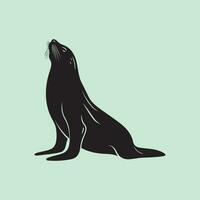 Sea lion vector, image and Illustration vector