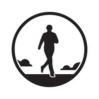 jogging vector icon, healthy, fun, run design