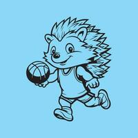 Porcupine image vector, Art and Design vector