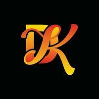 Letter DK luxury modern monogram logo vector design, logo initial vector mark element graphic illustration design template