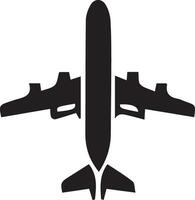 Airplane icon vector silhouette illustration