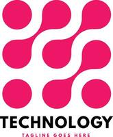Technology and teamwork logo template design vector
