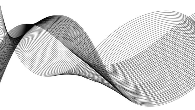 Moire sound wave, digital frame wave, curve flow wavy vector