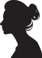 Woman profile vector silhouette 4