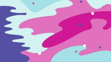 modern vätska platt konst styled rosa och blå färgad bakgrund video antal fot animering för baner, med tömma Nej text kopia Plats.