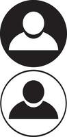 person icon, big person and vector illustration for person icon with circle