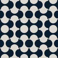Vector illustration of abstract flat seamless contemporary modern mid-century monochrome geometric semi-circle pattern. For wallpaper design, pattern, background, web, print, card