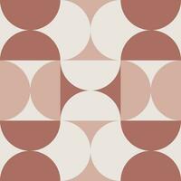 Vector illustration of abstract flat seamless contemporary modern mid-century monochrome geometric semi-circle pattern. For wallpaper design, pattern, background, web, print, card