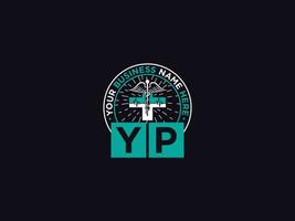 Clinical Yp Letter Logo, Initial YP Medical Logo Image For Doctors vector