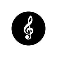 Treble clef vector icon. Music notes illustration sign. Music symbol. Notes logo.