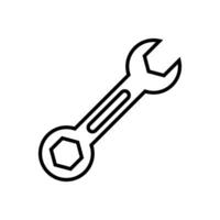 llave inglesa icono vector. reparar ilustración signo. taller símbolo. herramienta logo. vector