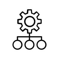 Function settings icon vector set. editable illustration sign collection. automated system symbol.