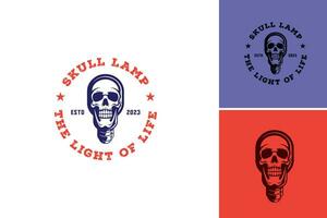 Skull Lamp The Light of Life Logo Design Template is a design asset that depicts a skull with a playful twist in a high school setting. This asset is perfect for edgy vector