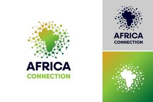 África conexión logo es un diseño activo ese representa un conexión a África. eso es adecuado para negocios o organizaciones relacionado a viajar, cultura vector