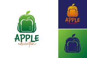 Apple Education Logo Design Template. is a design asset that showcases a logo specifically created for educational purposes. This suitable for use in educational institutions, online courses, vector