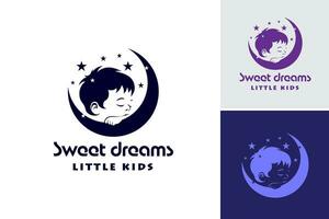 Sweet Dreams Little Kids is a delightful design asset perfect for creating whimsical and adorable artwork or designs for children's bedrooms, nursery decor, or bedtime-related products. vector