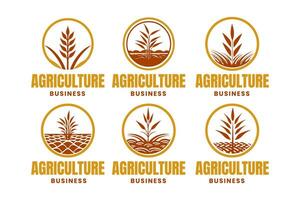 agricultura logo diseño, es un logo modelo adecuado para negocios o organizaciones en el agricultura industria a representar su marca y identidad. vector