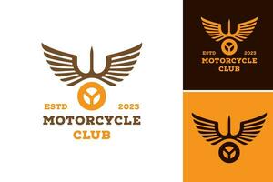 motocicleta club logo es un diseño activo adecuado para creando logos para motocicleta clubs. eso es Perfecto para creando un distintivo y visualmente atractivo emblema vector