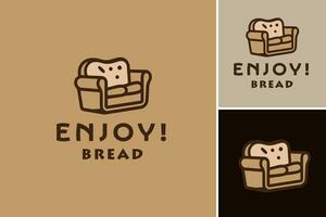 Enjoy Bread Logo is a graphic design asset that features a logo design related to bread. It would be suitable for bakery businesses or food-related brands wanting to evoke a sense of enjoyment vector