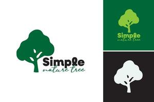 Simple nature tree logo is a design asset that features a minimalist and organic tree symbol. This versatile asset is perfect for eco-friendly businesses, environmental organizations vector