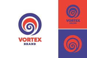 vórtice marca logo - un dinámica y cautivador diseño activo adecuado para negocios o marcas mirando para un moderno y llamar la atencion logo ese transporta un sentido de energía y movimienot. vector