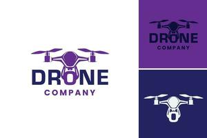 drone company logo with a purple color is a design asset that features a logo specifically created for a drone company, with a dominant purple color scheme vector