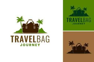 viaje bolso logo diseño es un gráfico diseño activo adecuado para creando logos relacionado a viaje bolsas. eso es Perfecto para viaje agencias, equipaje marcas, y aventuras negocios vector