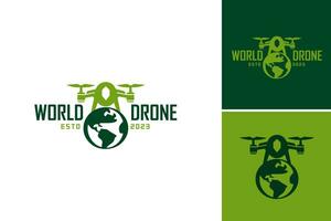 Logo design for a global drone company. Suitable for use on websites, marketing materials, and product packaging. Represents the innovative and advanced nature of the brand. vector