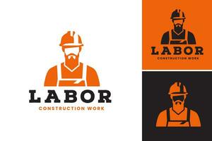 abor construction logo is a design asset suitable for construction companies or contractors looking for a logo that represents labor and construction. vector