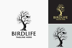 Bird Tree Logo Template is a versatile design asset suitable for businesses or organizations related to nature, environmental conservation, or birdwatching. vector