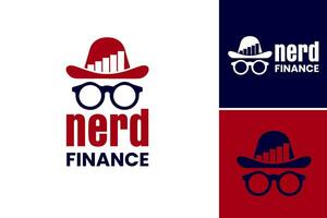 Nerd Finance Logo is a versatile design asset suitable for financial companies, investment firms, and accounting services. It conveys professionalism, trustworthiness vector