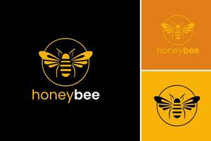 Honey bee logo design centered around the theme of honey bees. This asset is suitable for businesses or organizations related to beekeeping, honey production, or environmental advocacy. vector