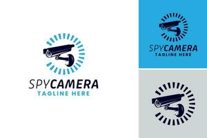 espía cámara logo es un diseño activo ese representa un logo para un vigilancia o seguridad empresa con un atención en oculto cámaras eso es adecuado para negocios en el tecnología vector