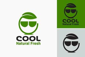 cool natural fresh logo is a minimalist and trendy design that conveys a sense of coolness, freshness, and natural elements vector