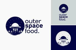 exterior espacio comida logo es un diseño activo adecuado para creando logos relacionado a comida vector