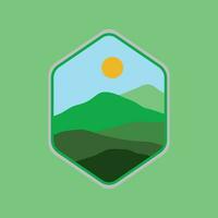 Illustrations of mountains and nature with minimalist designs are suitable for natural themes vector