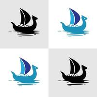 speed boat logo. vector