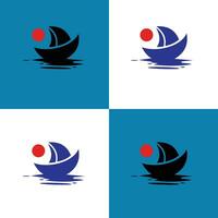 speed boat logo. vector