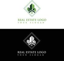 real inmuebles logo diseño. edificio logo diseño. hogar logo diseño. casa logo diseño vector