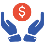 hand- Holding dollar teken ai gegenereerd png